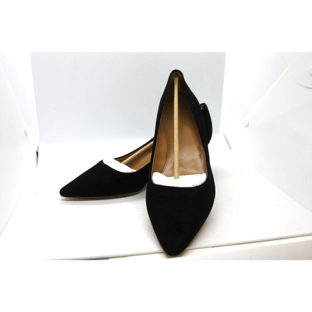 J. Crew Black Suede Esme Kitten Heel Pumps sz 9.5M NEW